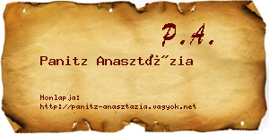 Panitz Anasztázia névjegykártya